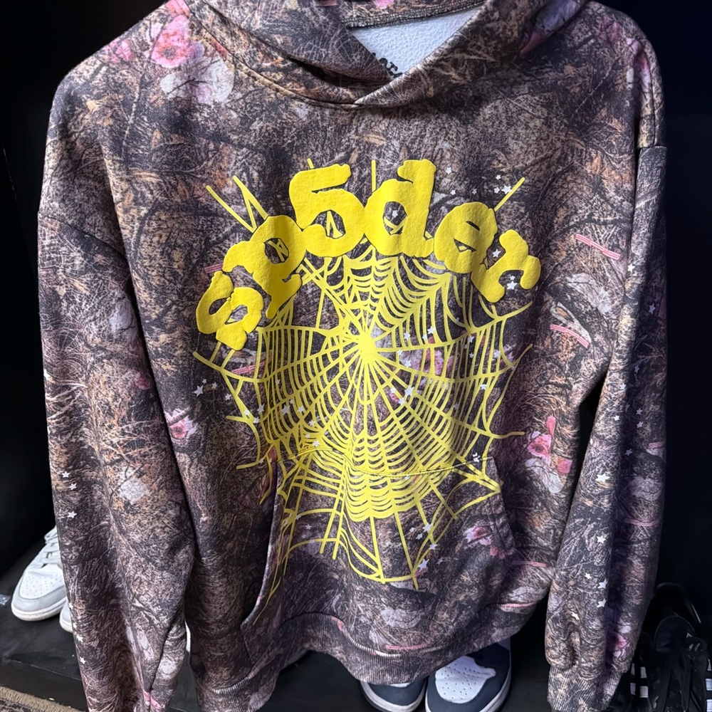 Camouflage Hoodie with Pink Accents